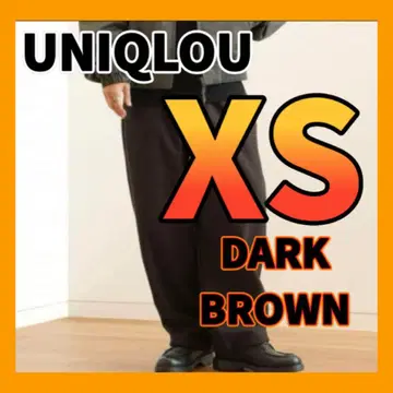 25AW 유니클로 브러쉬드 맨투맨 와이드 팬츠 다크 브라운 XS