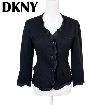 [ 새상품급 ] 다나카란 뉴욕 실크 린넨 혼방 봄/여름 노카라 자켓