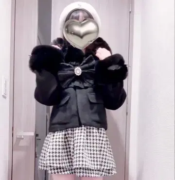 [ MA*RS ] [ 사키마루짱 콜라보 ] 비쥬 리본 포함 숏코트