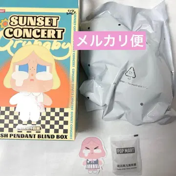 POPMART CRYBABY SUNSETCONCERT PINK GREY