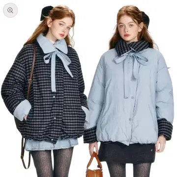 Ria 리버서블 다운 자켓 다운 코트