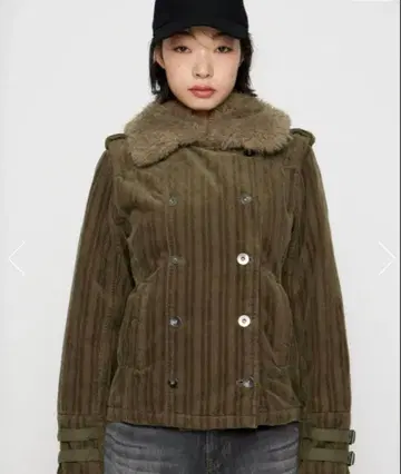 미사용 새상품 LAGUA GEM CORDUROY BOA 자켓 카키