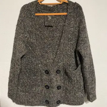 오즈모시스 더블 버튼 니트 가디건