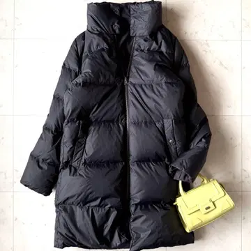 새상품급 갤러리 바이 2way 리버서블 다운 코트 블랙 x 네이비