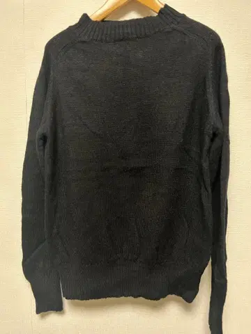 23AW MHL. 울 린넨 크루넥 니트 블랙 M