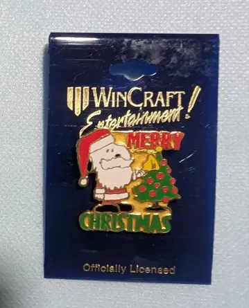 레트로! SNOOPY 산타클로스 핀 배지 미사용 레어!