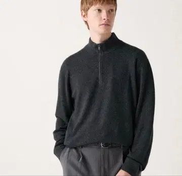 유니클로 캐시미어 100% 하프 지퍼 스웨터 XL 사이즈 미사용 새상품