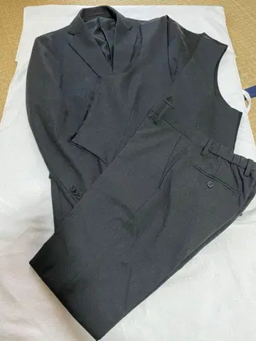 글로벌 워크 다크 그레이 3P 수트 세트