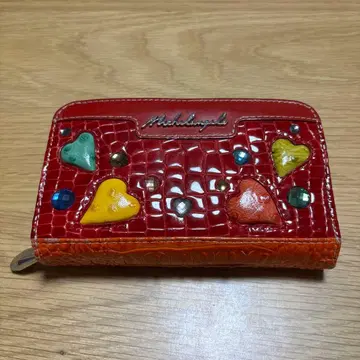 미켈란젤로 하트 무늬 이단 접이식 지갑