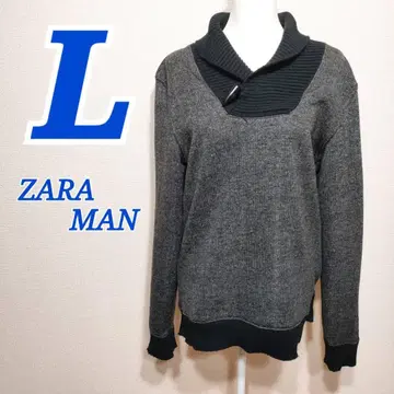 ZARA 자라 블랙 그레이 긴팔 니트 스웨터 깔끔한 캐주얼