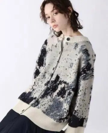 JEANASIS 12G 모듬 샤기 크루 가디건