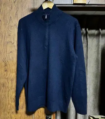 [ 유니클로 ] 캐시미어 하프 지퍼 스웨터 네이비