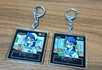 [ 2개 세트 ] 오모코로 다 빈치 쿄산 아크릴 키링 소녀 게임풍