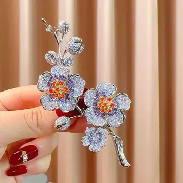 꽃 모양 브로치 귀찌로도 사용 가능