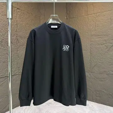 블랙 로고 긴팔 T셔츠 M