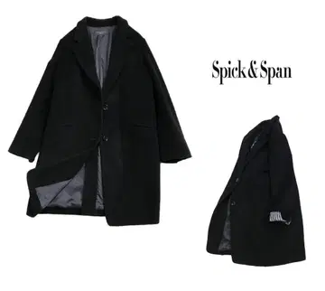 스픽앤스팬 새상품급 체스터 코트 울 실크