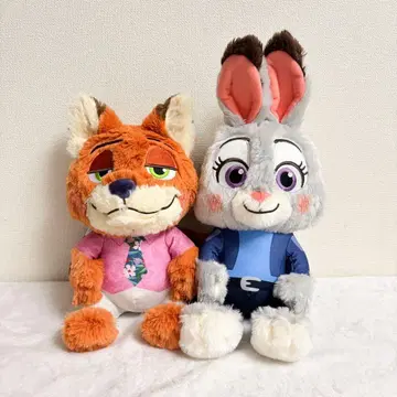 주토피아2 봉제 인형 백팩 닉 주디 2종 세트