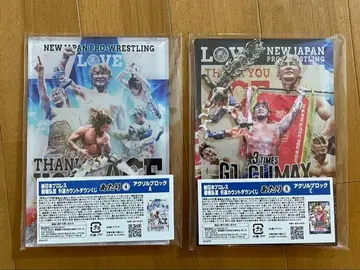 신일본 프로레슬링 타나하시 히로시 은퇴 카운트다운 복권 아크릴 블록 2종