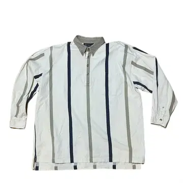 구제 의류 풀오버 셔츠 긴팔 스트라이프 XL