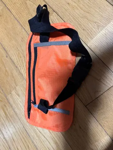 초경량 오렌지 바디백 웨스트 파우치 여권 수납 해외여행용