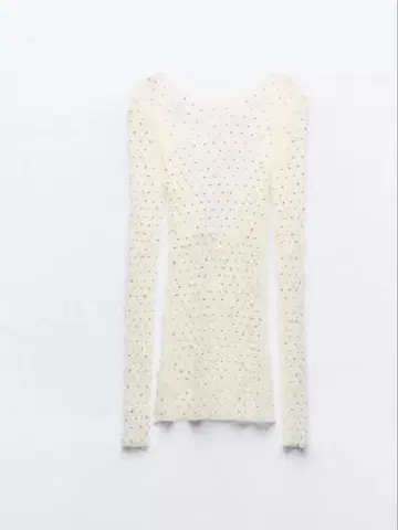 [ 새상품 미사용 ] ZARA 큐빅 레이스 상의