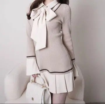 LIP SERVICE 셔츠 도킹 플리츠 원피스