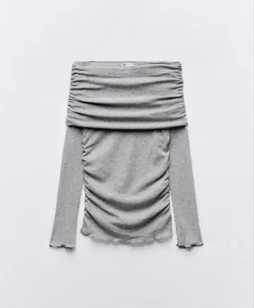 [ 새상품 미사용 ] ZARA 세미 시어 코튼 상의