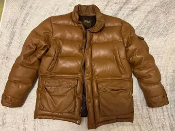 최종 가격 인하! AIGLE 가죽 다운 자켓 브라운 M