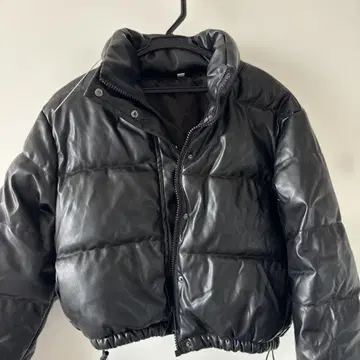 숏 기장 다운 자켓 아우터 블랙