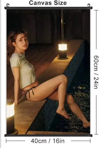 고마키 코팅 천 프린트 태피스트리용 40x60cm