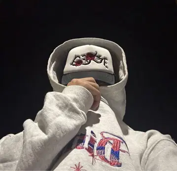 IDEASWAM 장미 자수 캡 프리 사이즈