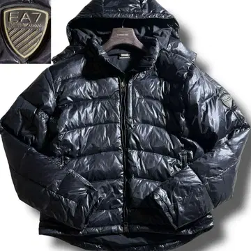 1 엠포리오 아르마니 EA 다운 자켓 로고 와펜 블랙 남성용