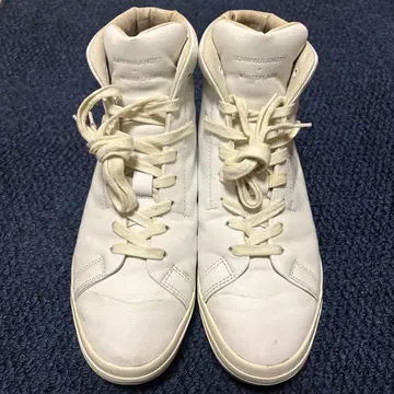 장폴노트 화이트 플래그스 하이컷 스니커즈 화이트 27cm