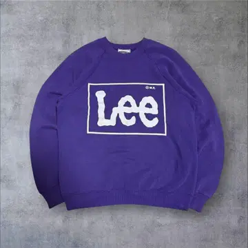 90s 오니 페이드 & 보로 Lee 보라색 로고 맨투맨