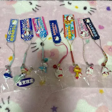 지역 한정 키티 족쇄 스트랩 7개 세트 미사용 새상품!