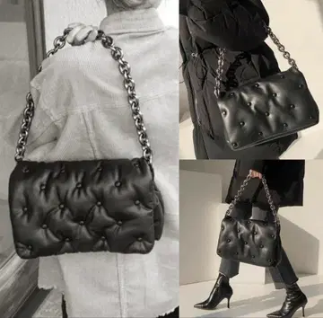 ZARA 퀼팅 숄더백 블랙 미사용 새상품