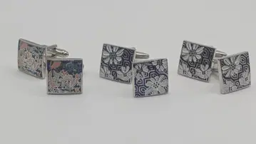 브랜드 불명 남성용 커프스 링크 화풍 3종 세트