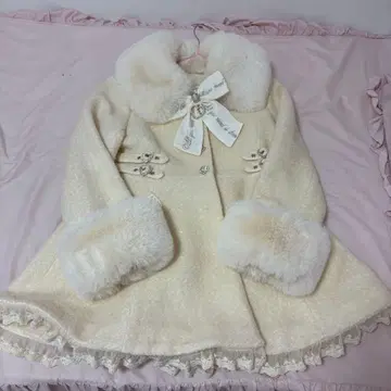 LIZLISA 비쥬 리본 미니 기장 A라인 코트