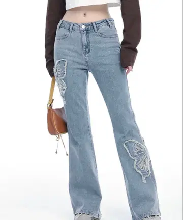 버터플라이 플레어 데님 팬츠