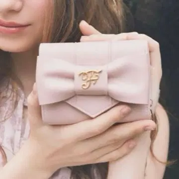 [ 새상품급 ] Maison de FLEUR 벨트 리본 미니 지갑 핑크