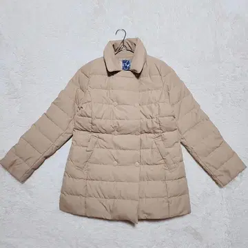 준코 시마다 PART2 다운 코트 카멜 베이지 새상품급 9호