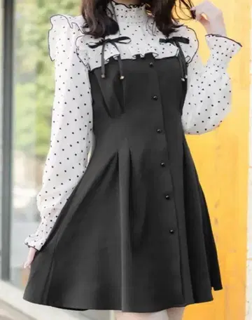 로지타 ROJITA 하트 도트 레이스업 원피스