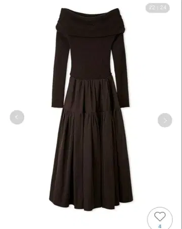 emmi/에미 오프숄더 니트 도킹 원피스