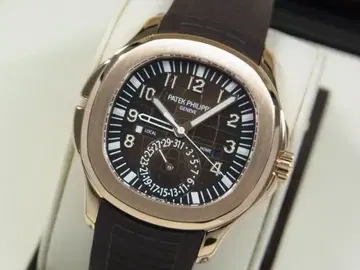 [ 거의 미사용 ] 파텍 필립 아쿠아 노트 다크 브라운 고무 벨트