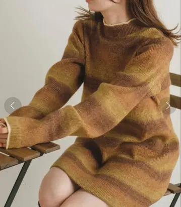 Kastane 그라데이션 니트 미니 원피스