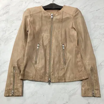 [ 레어 ] BULLY 가죽 자켓 라이더스 노카라 42