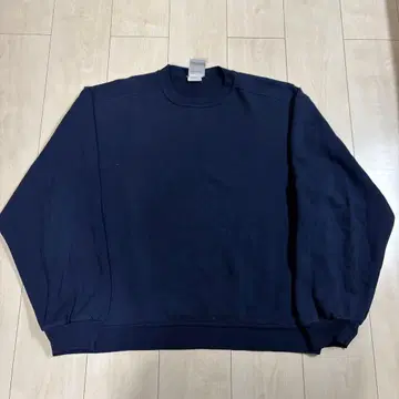 00s DISCUS 앞V 무지 맨투맨 짧은 기장 노멀코어 페이드 네이비