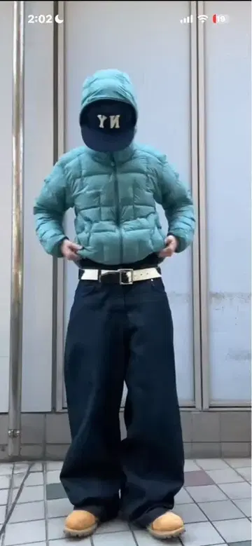 mont-bell 라이트 알파인 다운 파카 EX800 스카이블루 퀼팅