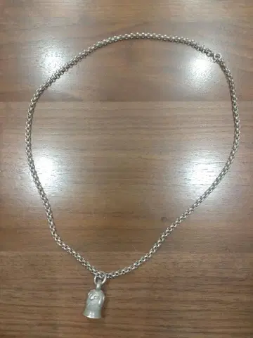 실버 벨 모양 펜던트 목걸이 50cm 19g