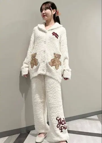 HOLIDAY 자카드 숄 가디건 스노우 베어 롱 팬츠